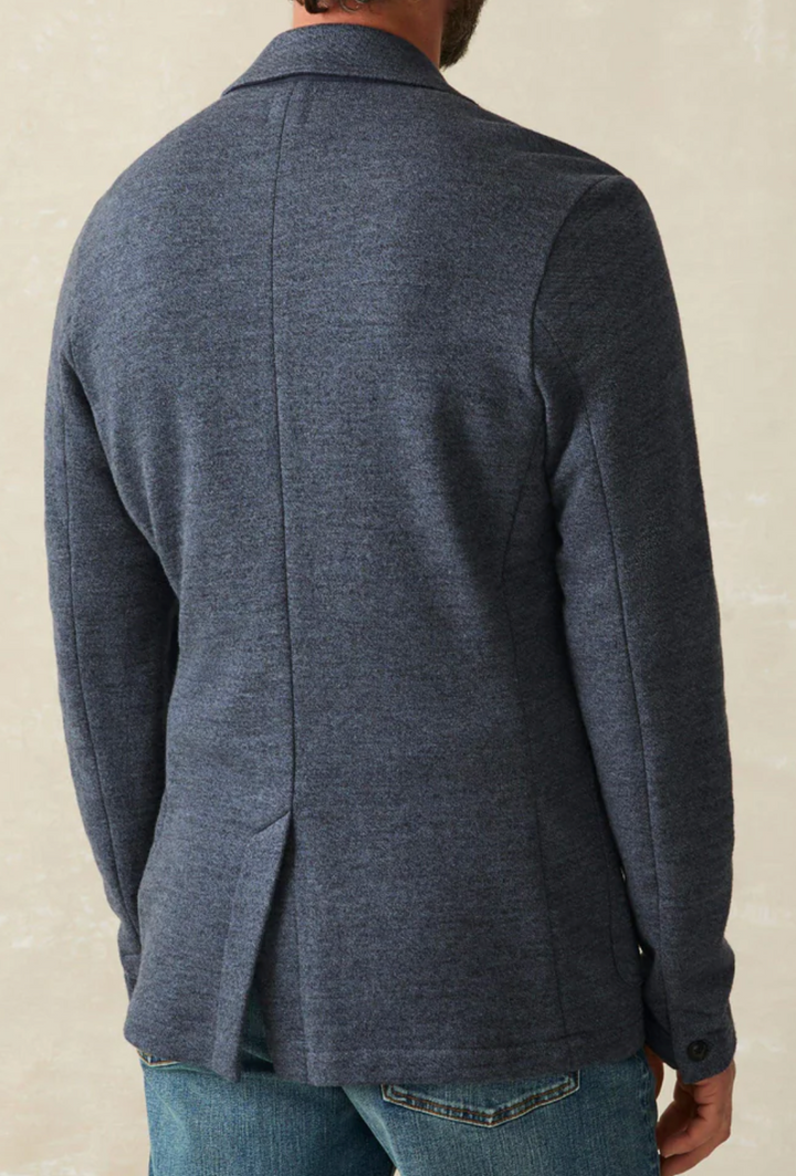 Inlet Knit Blazer-deep navy melange