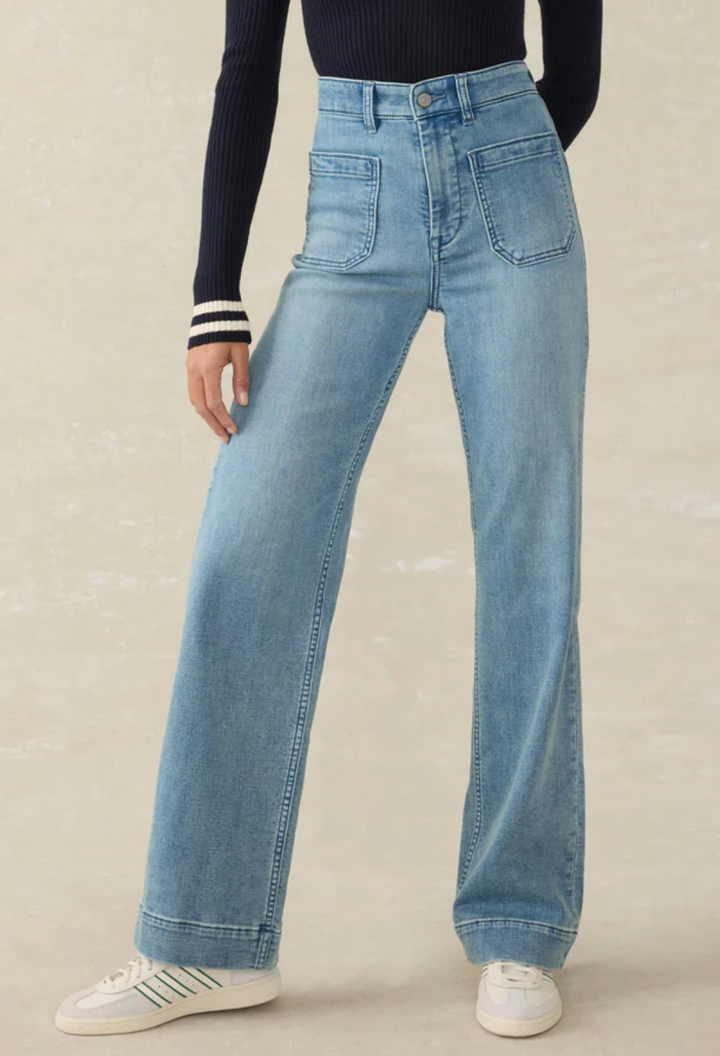 Stretch Terry Patch Pocket Pant-eastern shore wash