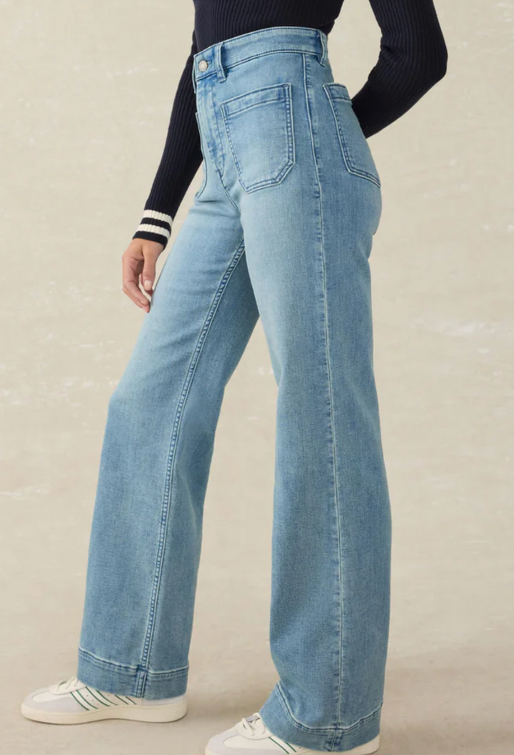 Stretch Terry Patch Pocket Pant-eastern shore wash