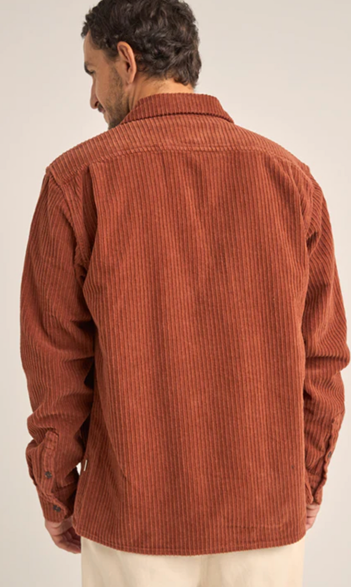 corduroy ls shirt-rust
