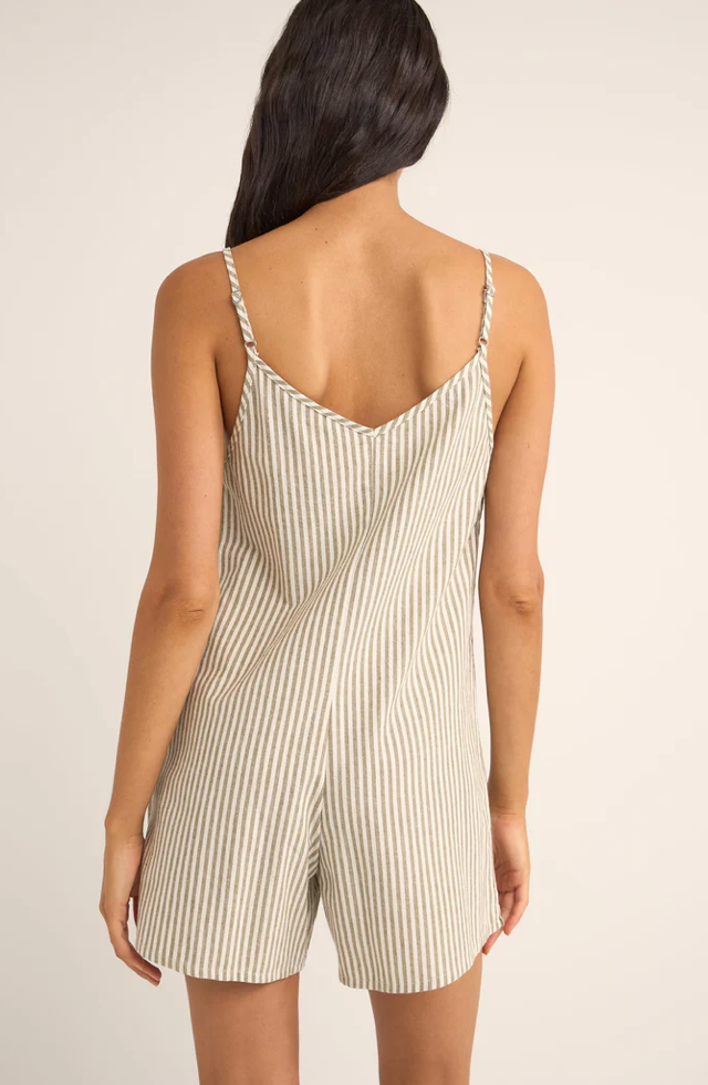 valley stripe adjustable romper-ivy