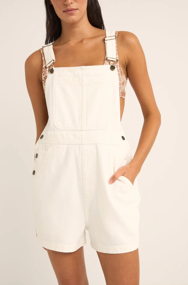 tides short overall-white