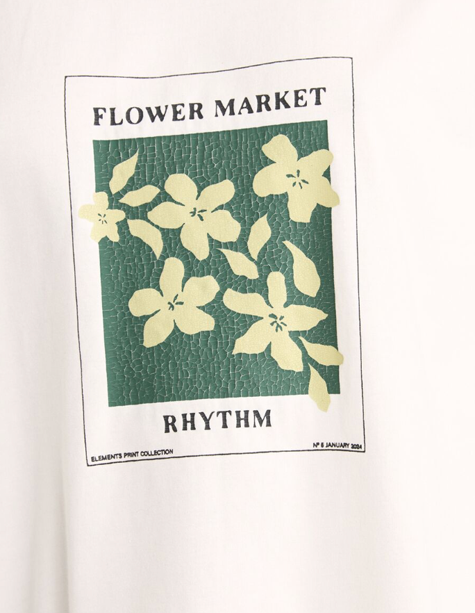 flower market boyfriend tee-white