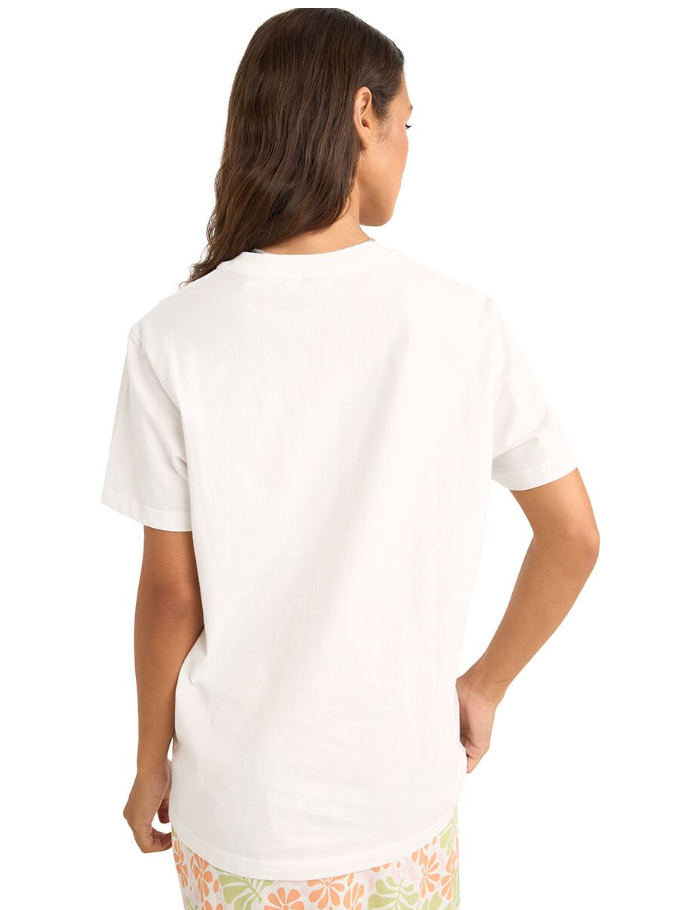 flower market boyfriend tee-white