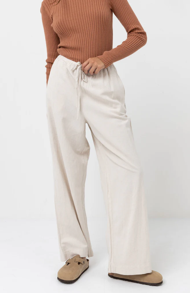 classic drawstring pant-oat
