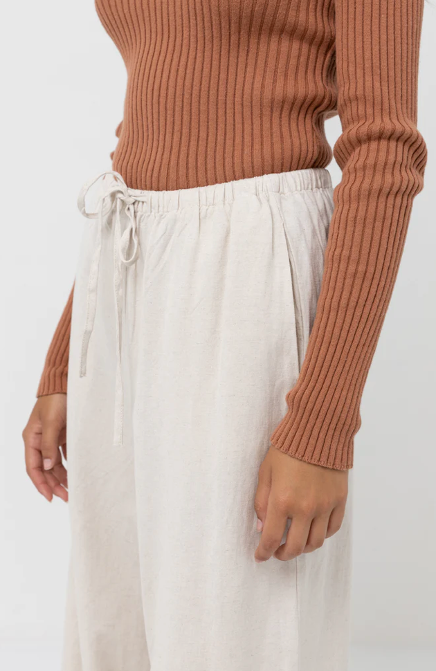 classic drawstring pant-oat