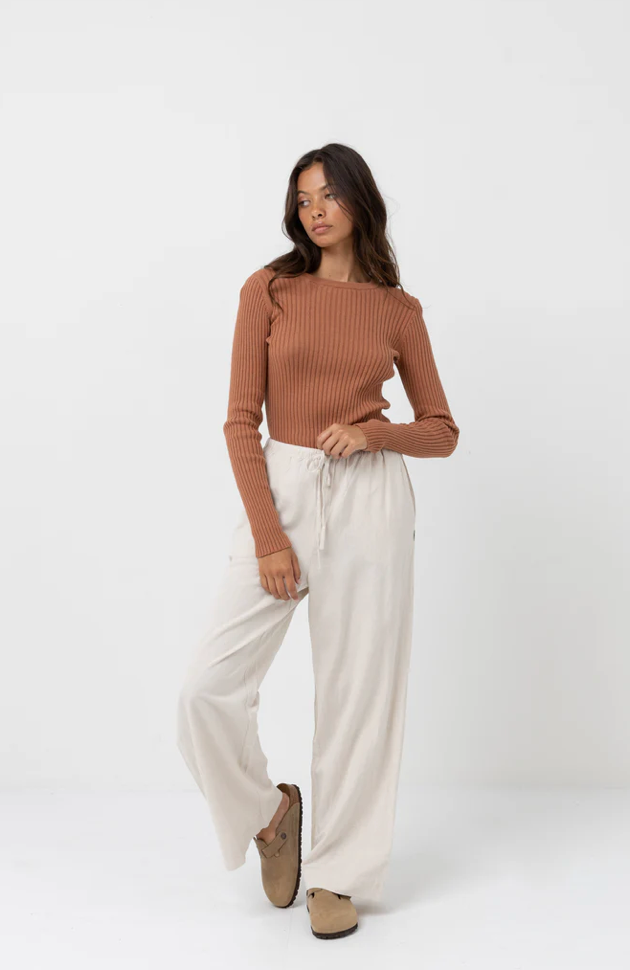 classic drawstring pant-oat