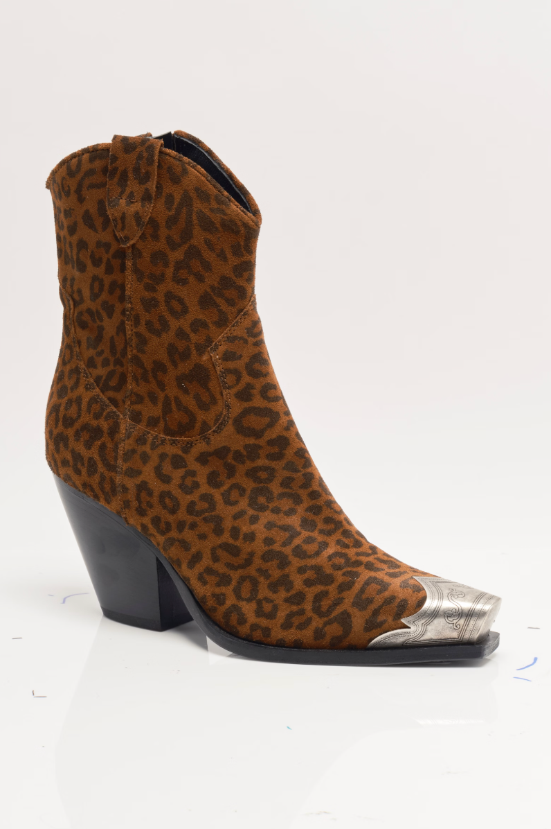 BRAYDEN WESTERN BOOT-LEOPARD SUEDE
