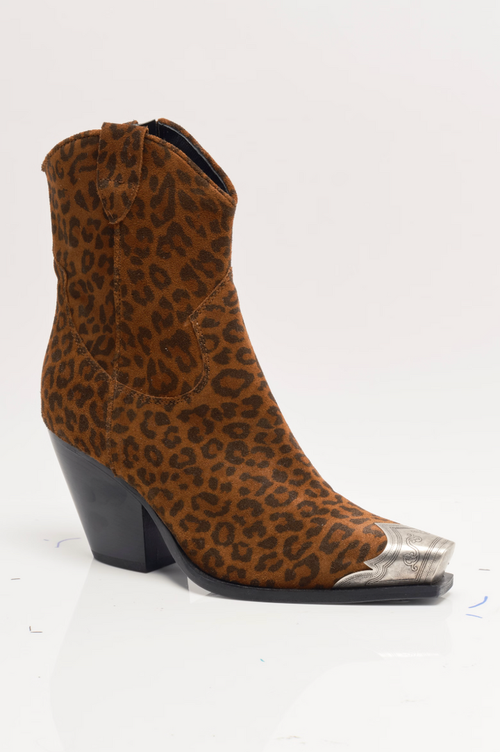BRAYDEN WESTERN BOOT-LEOPARD SUEDE