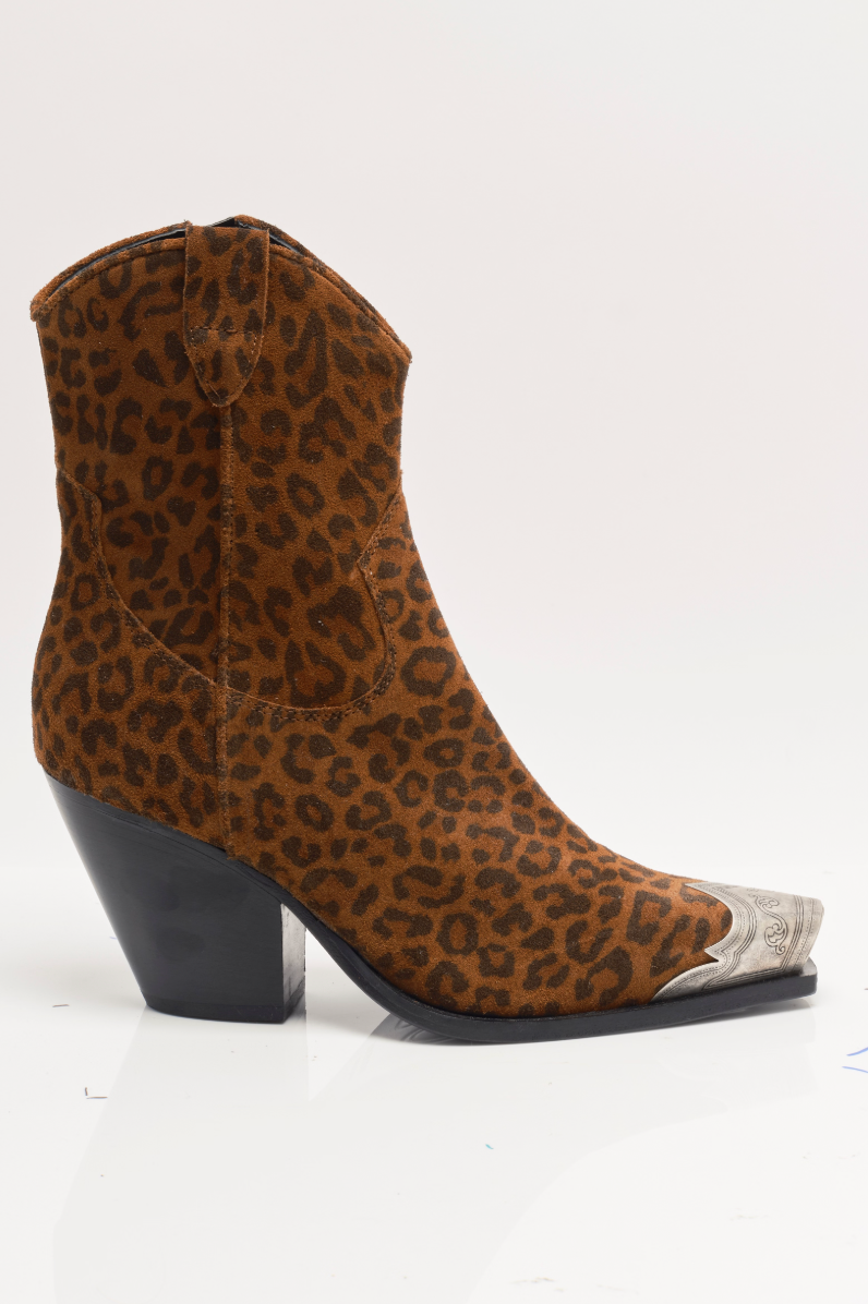 BRAYDEN WESTERN BOOT-LEOPARD SUEDE