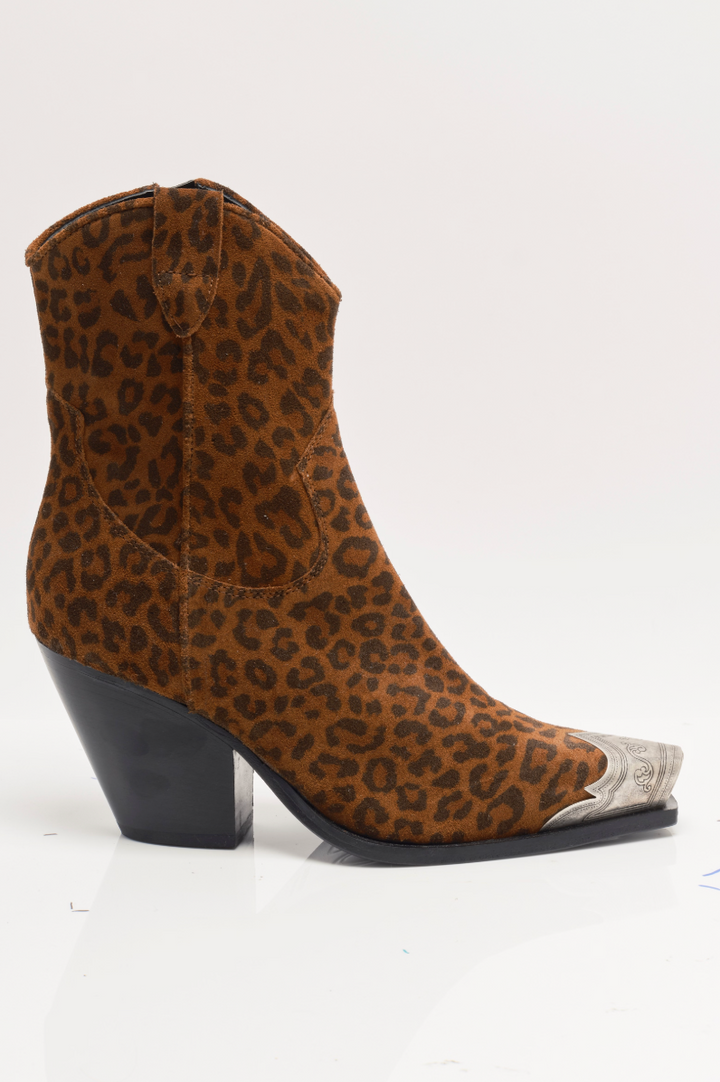 BRAYDEN WESTERN BOOT-LEOPARD SUEDE