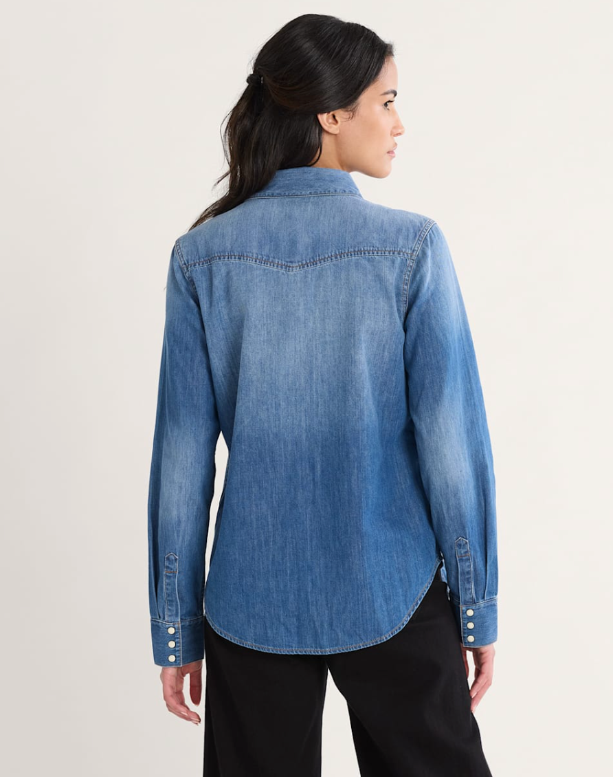 chambray gambler shirt-medium blue