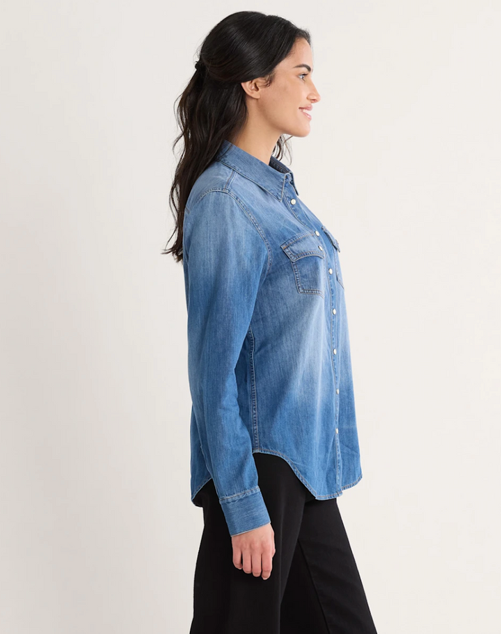 chambray gambler shirt-medium blue