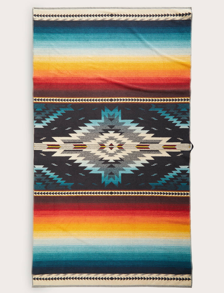 oversized jacquard spa towel-saltillo sunset