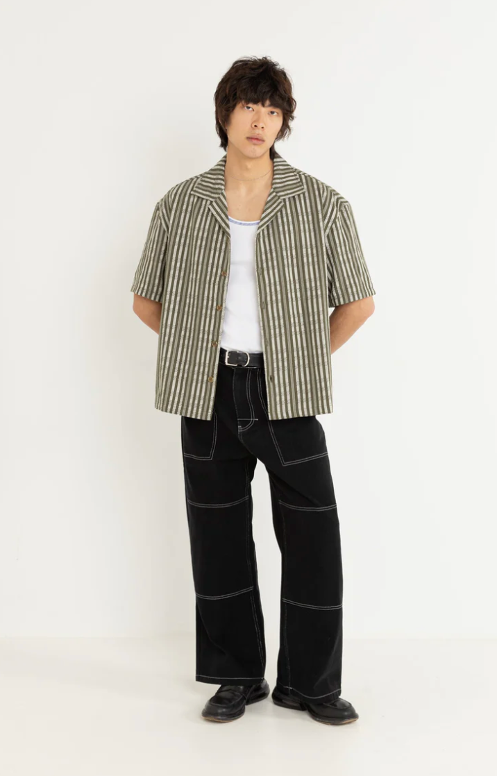 link relaxed ss shirt-forest
