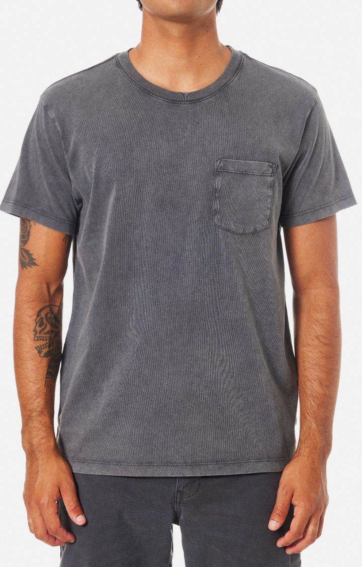 BASE TEE-BLACK SAND WASH