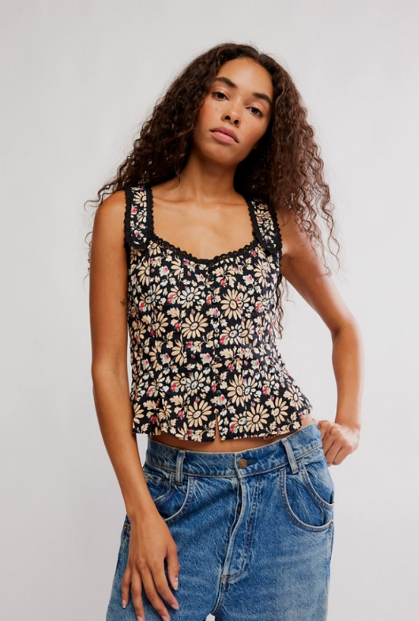BRIDGETTE CORSET TOP / BLACK COMBO