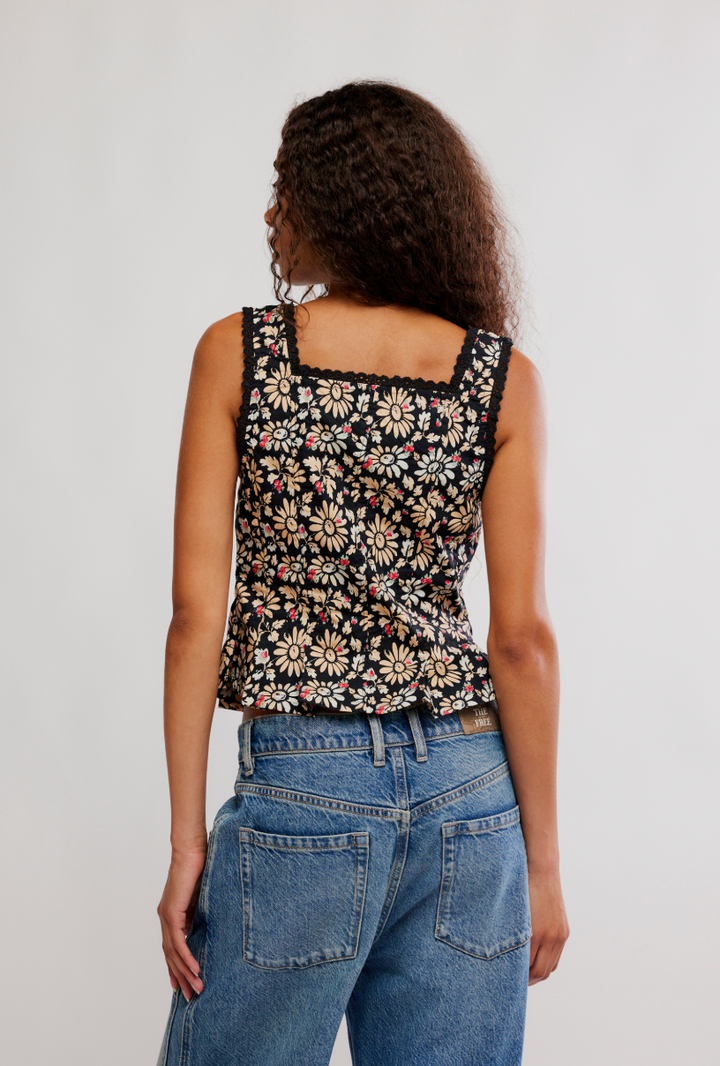 BRIDGETTE CORSET TOP / BLACK COMBO