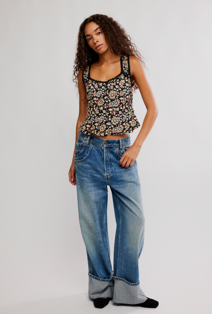 BRIDGETTE CORSET TOP / BLACK COMBO