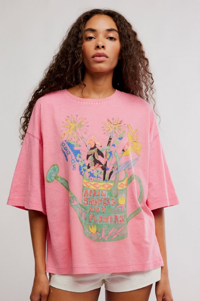 IN SPRING TEE / PINK POPPY COMBO