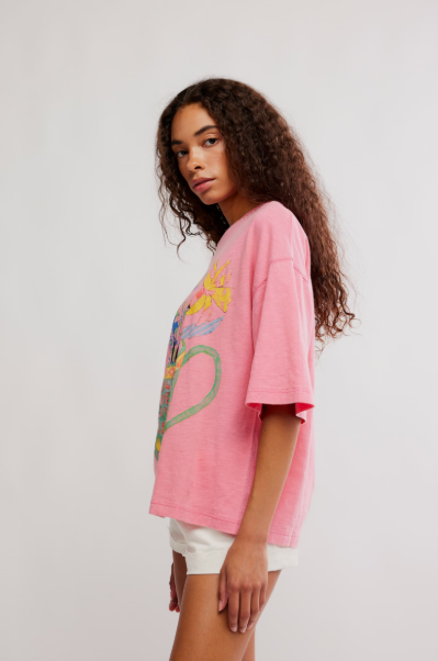 IN SPRING TEE / PINK POPPY COMBO