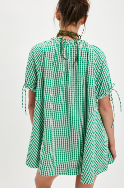 FARLEY GINGHAM TUNIC / GREEN COMBO