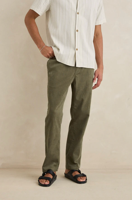 linen jam pant-olive
