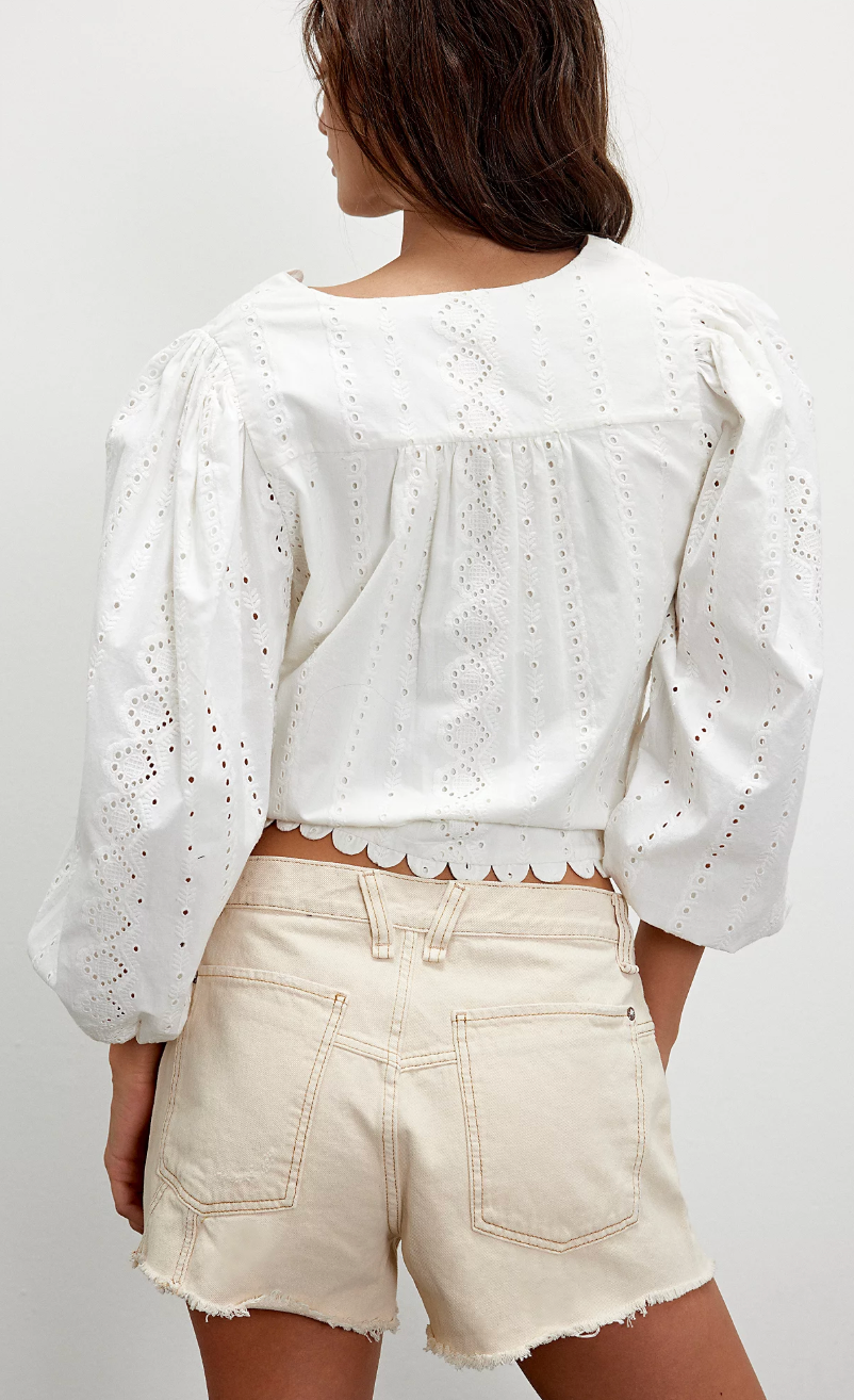 NOW OR NEVER DENIM SHORT / ECRU