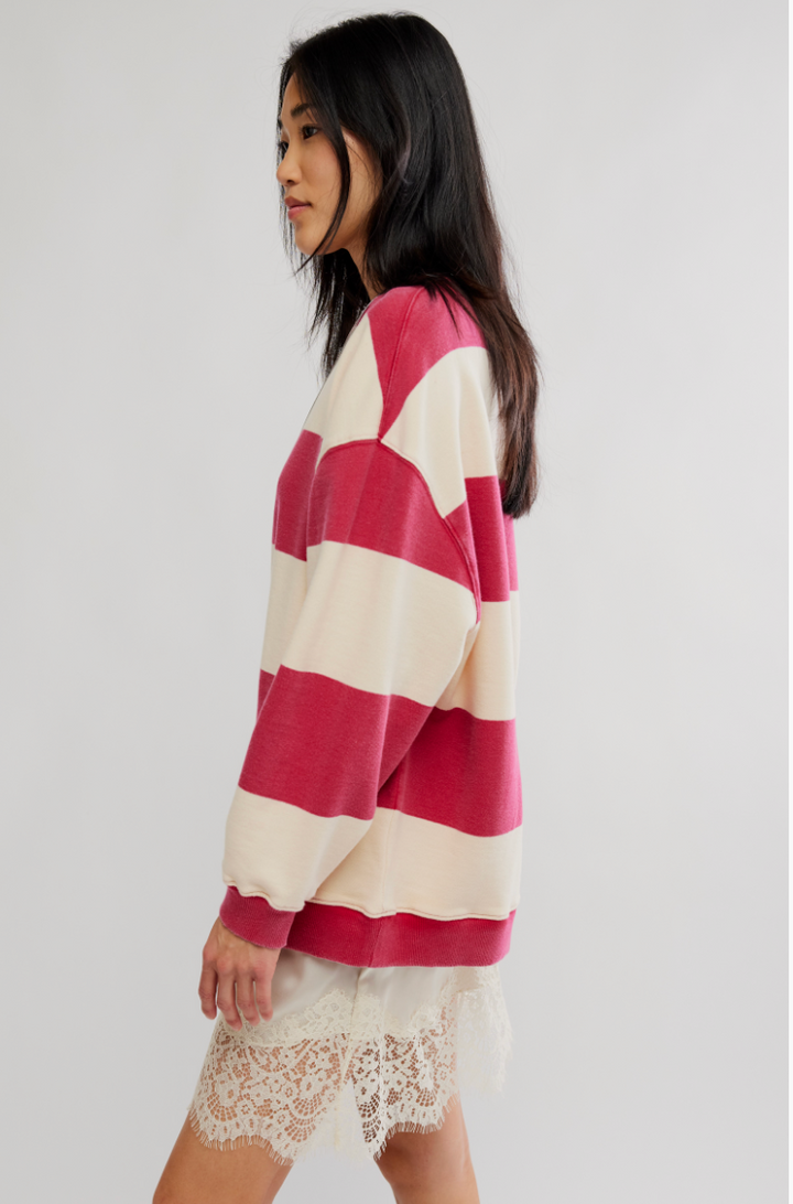 CLASSIC STRIPE CREW WIDE / CHERRY COMBO WIDE