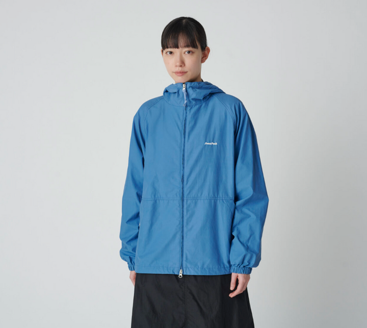 Light Mountain Cloth Zip Up Parka-Blue