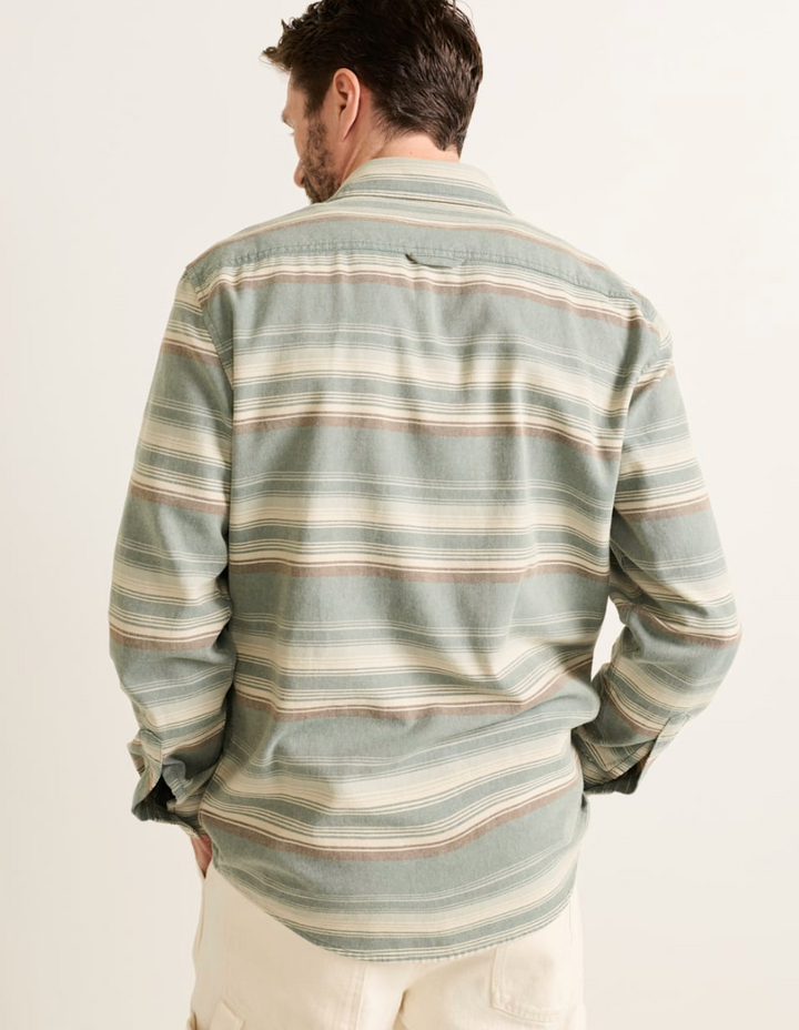 beach shack shirt-teal stripe