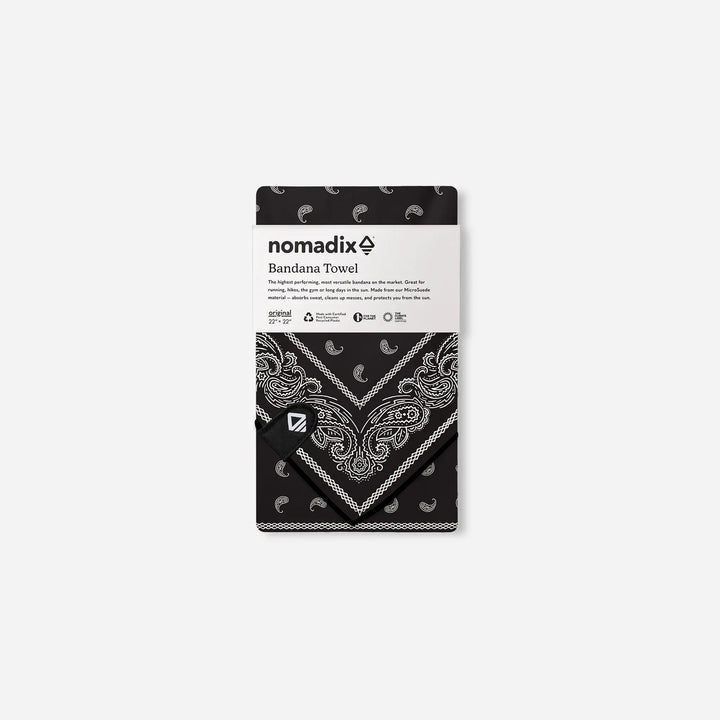 Bandana Towel: Paisley Black