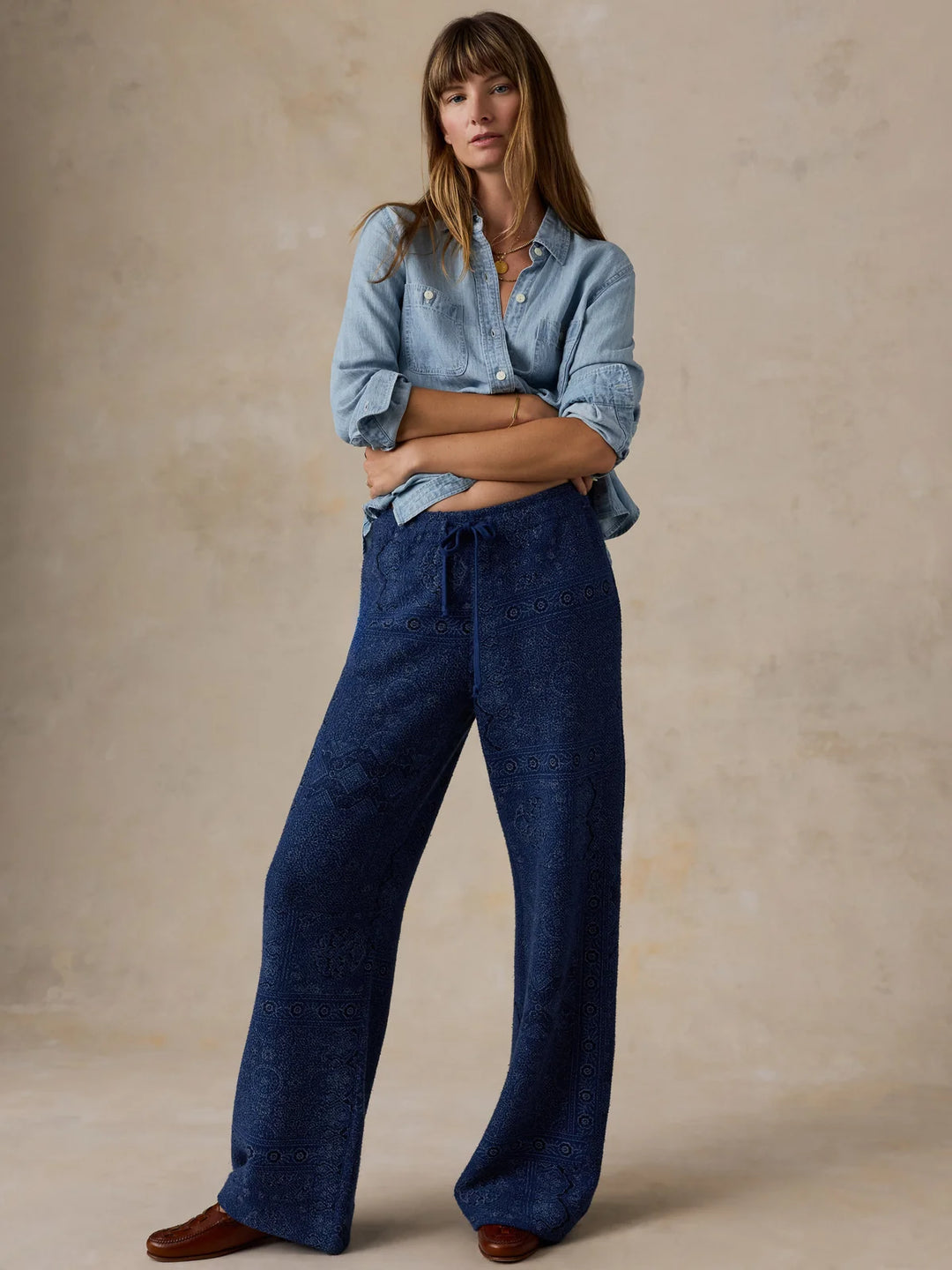 Laidback Terry Pant-bayshore bandana