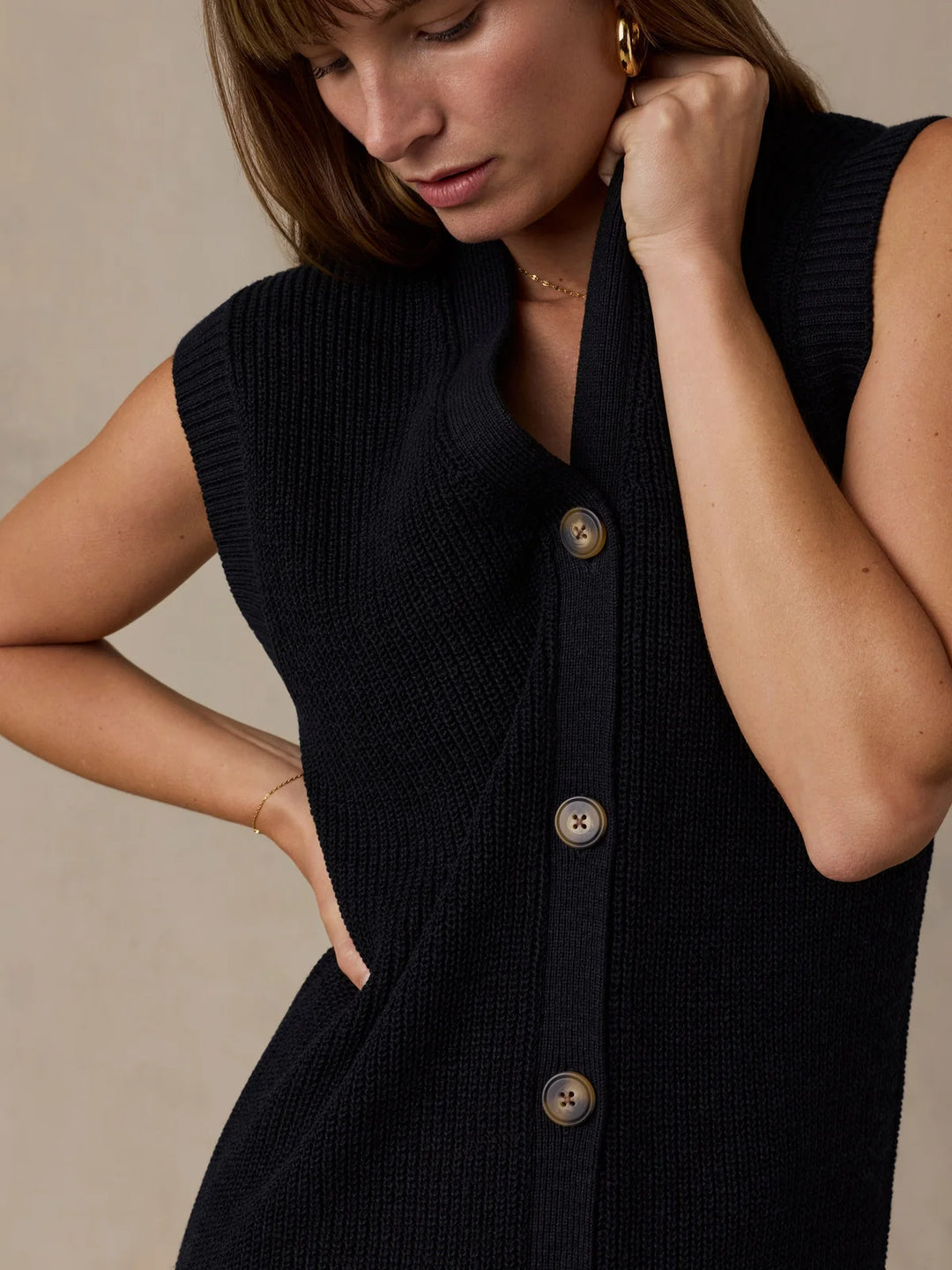 Miramar Linen Duster-black