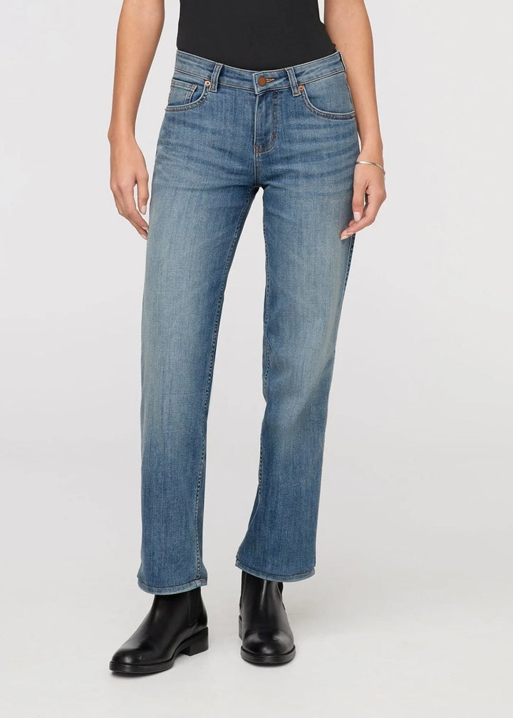 Performance Denim Mid Rise Straight-Blue Ash
