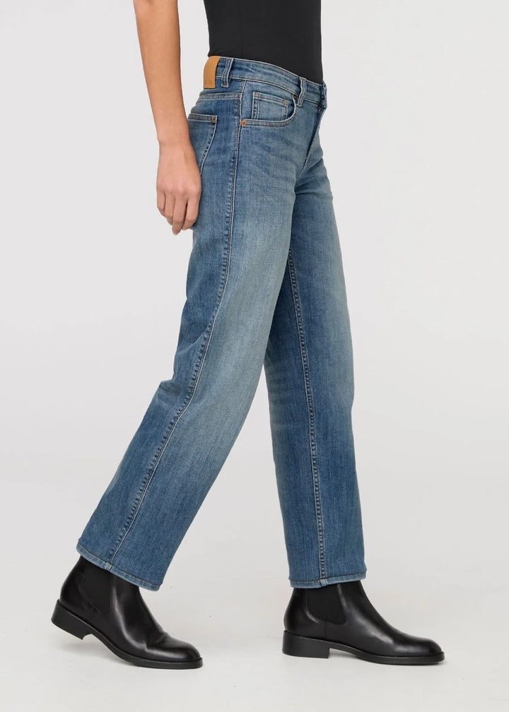 Performance Denim Mid Rise Straight-Blue Ash