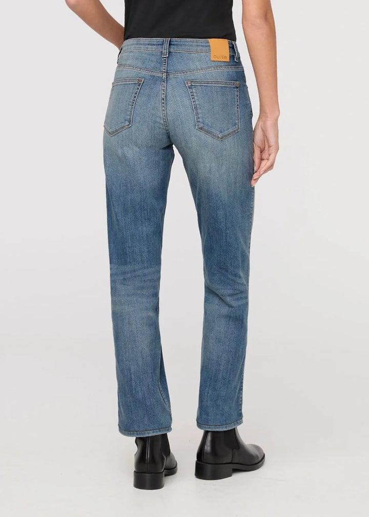 Performance Denim Mid Rise Straight-Blue Ash