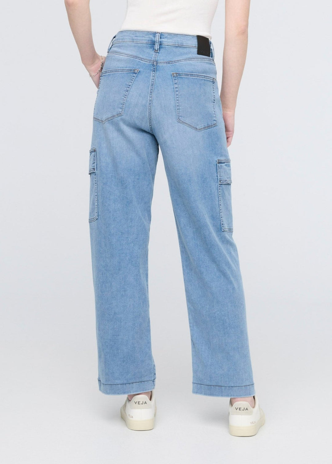 Performance Denim Lite High Rise Cargo-Pacific
