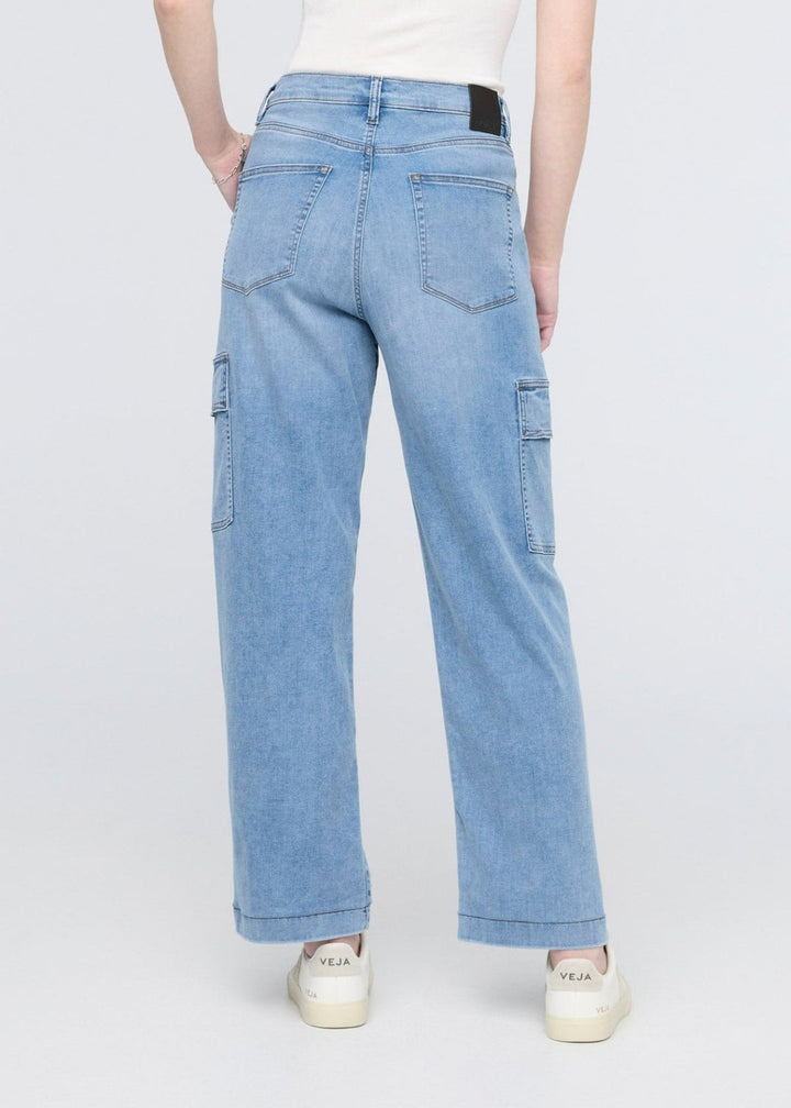 Performance Denim Lite High Rise Cargo-Pacific