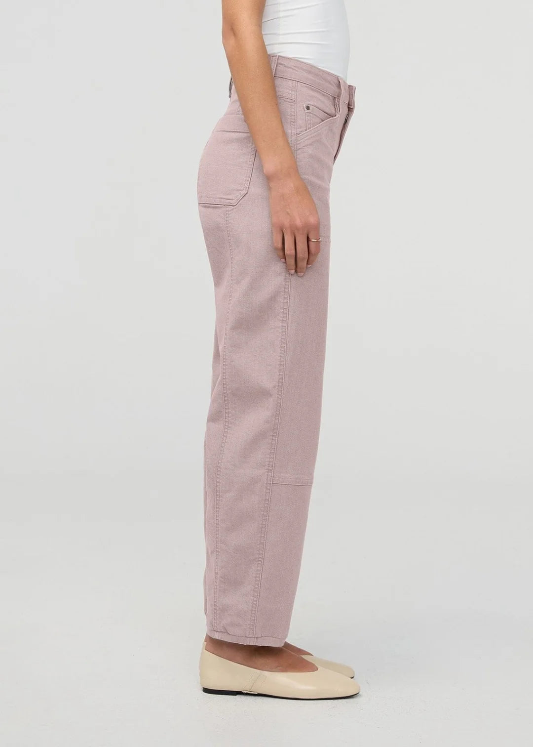 Stretch Canvas Utility Pant-Chalk