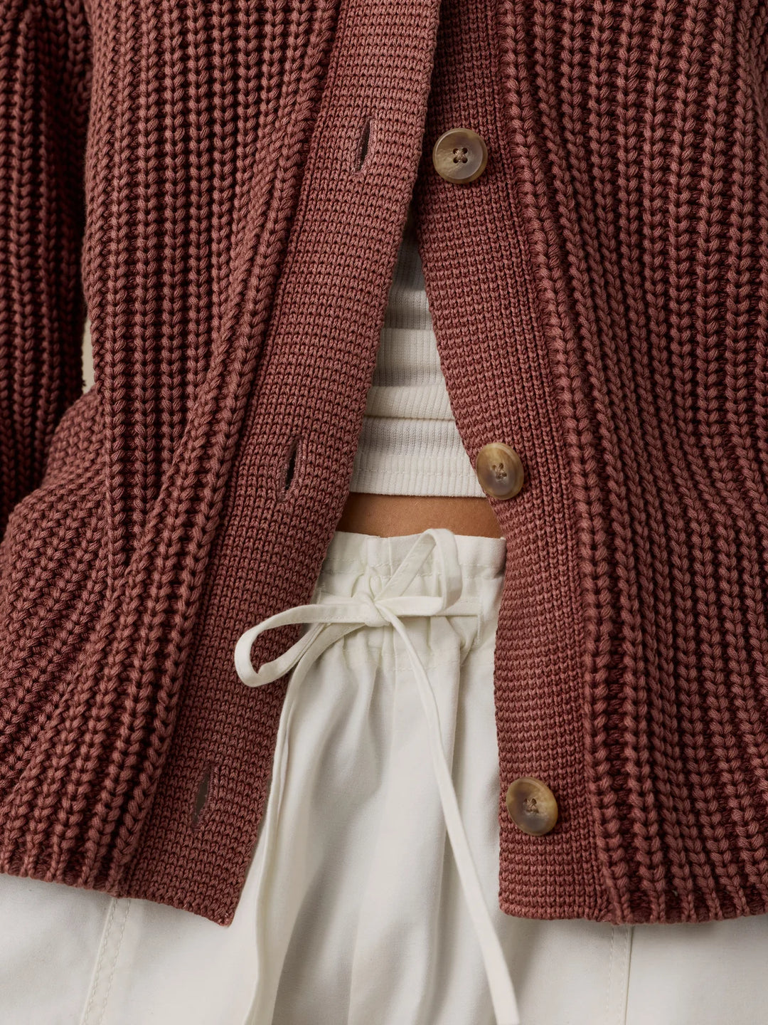 Sunwashed Cotton Lodge Cardigan-sunwashed redwood
