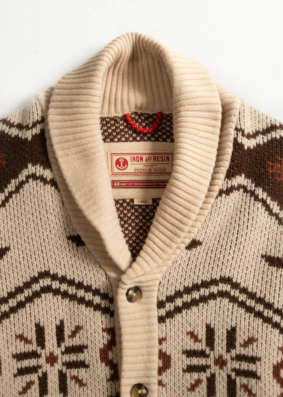 Wincha Shawl Collar Sweater-Natural