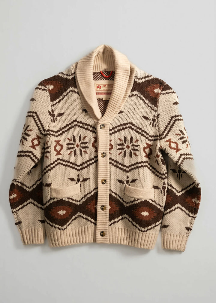 Wincha Shawl Collar Sweater-Natural