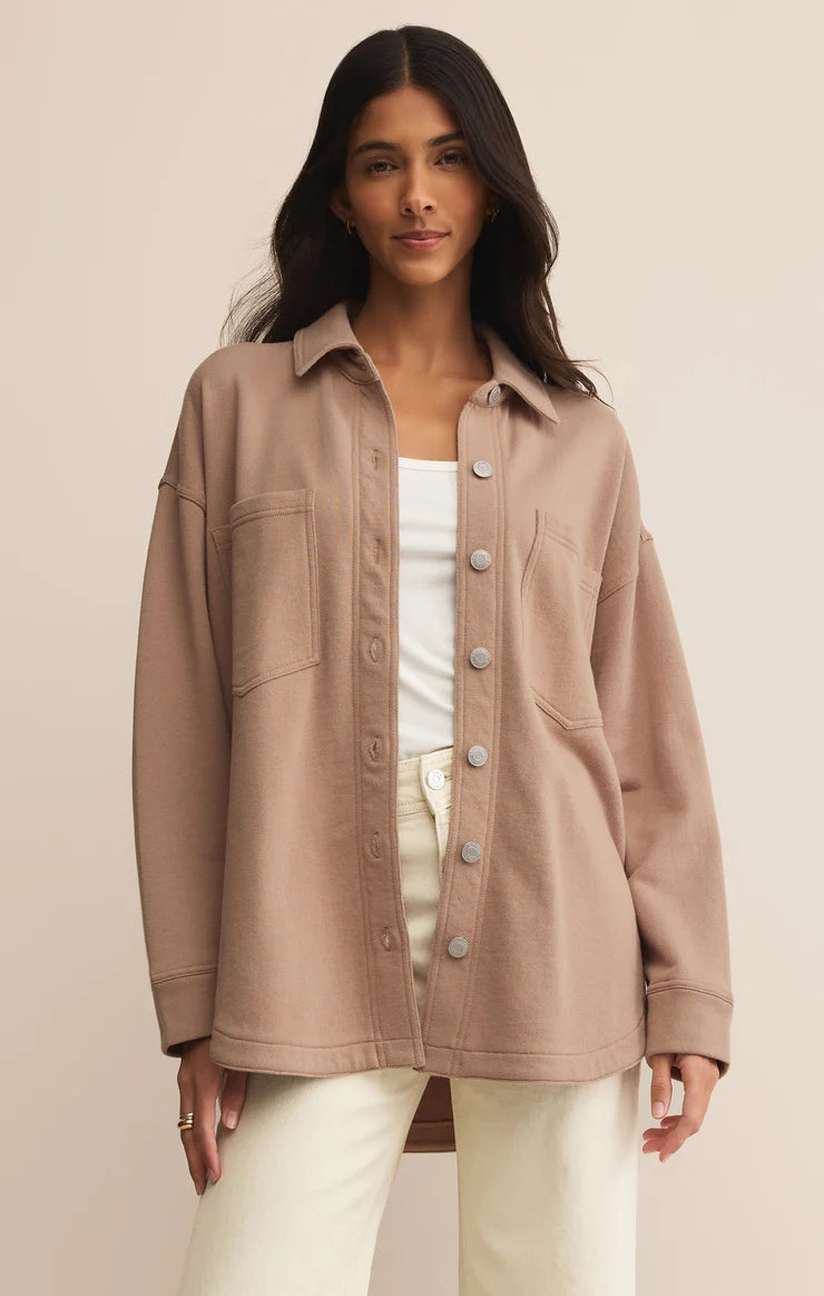 All Day Knit Jacket-Iced Coffee (ICF)