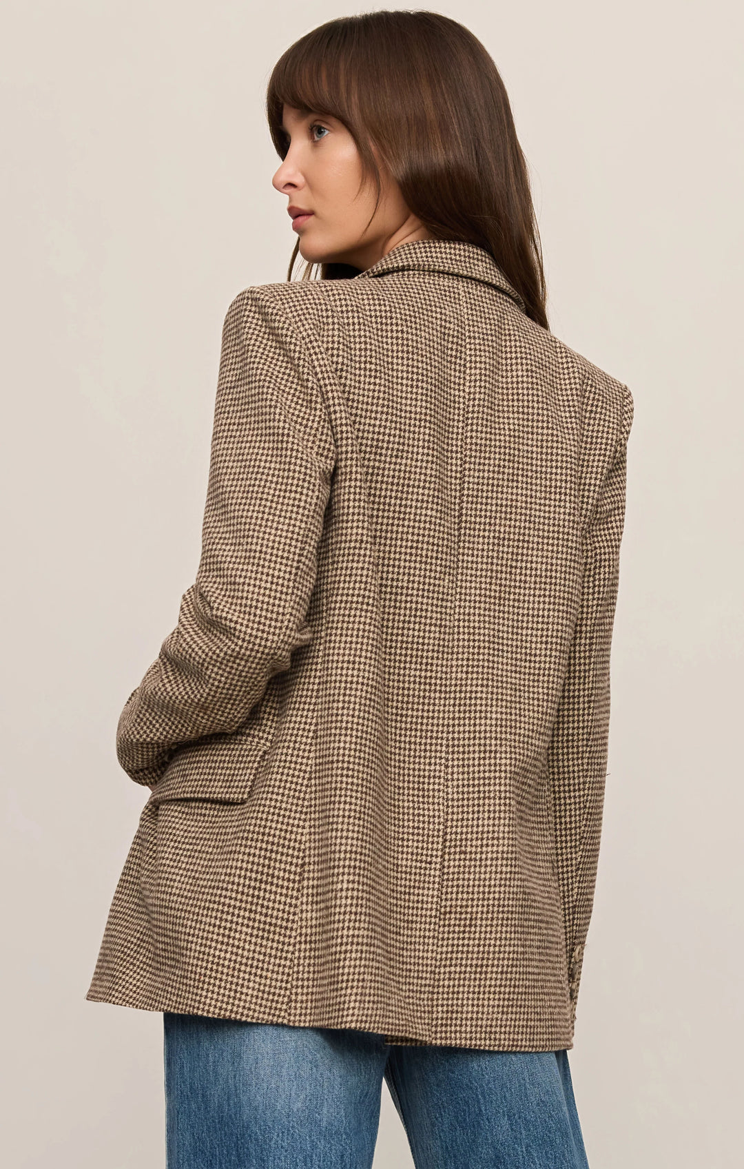Evan Check Blazer-Dark Chocolate