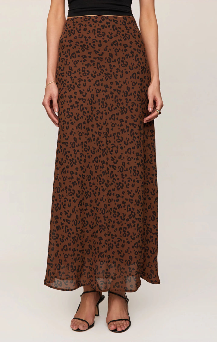 Europa Leopard Skirt-Burnt Umber
