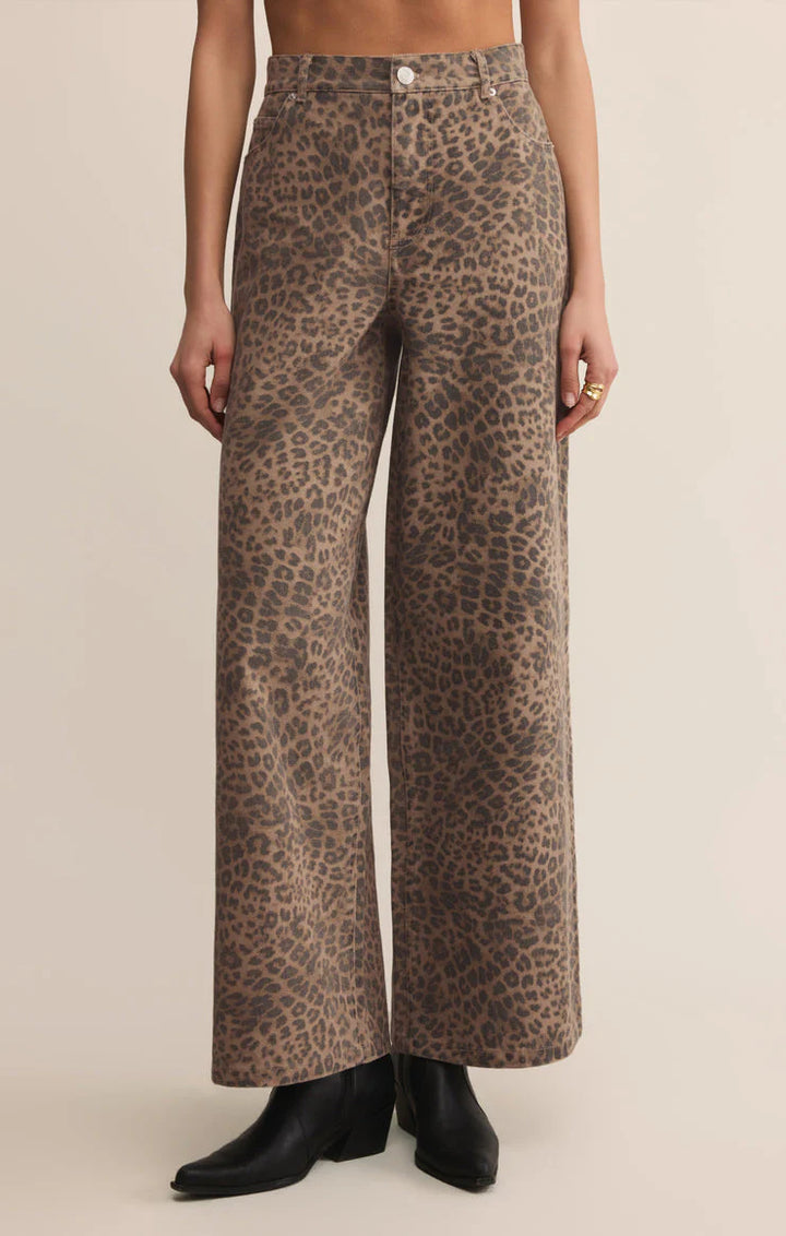 Marli Denim Leopard Pant-Desert Tan (DTN)