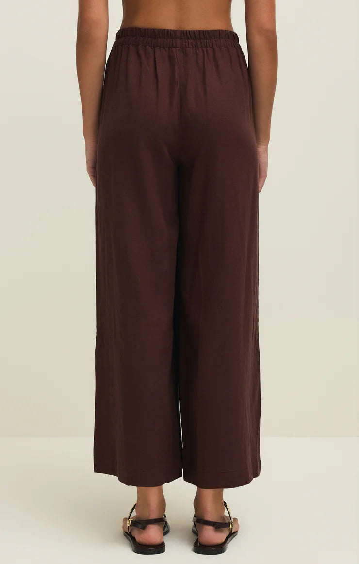 Scout Linen Pant-Chocolate Cherry
