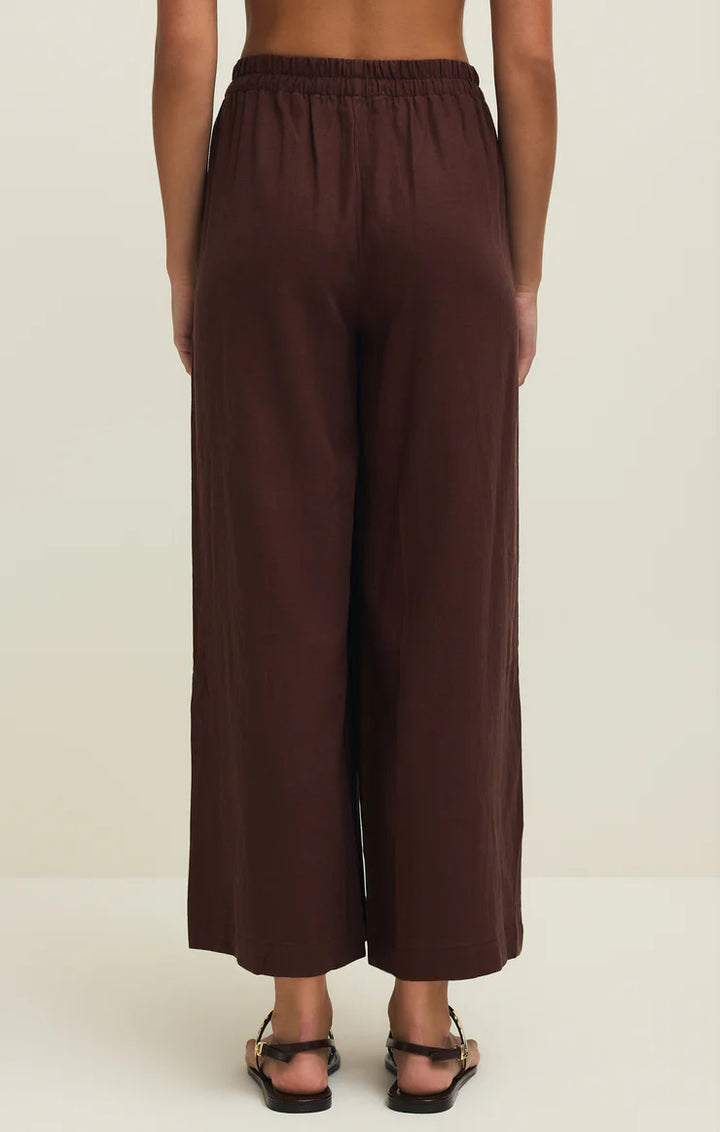 Scout Linen Pant-Chocolate Cherry