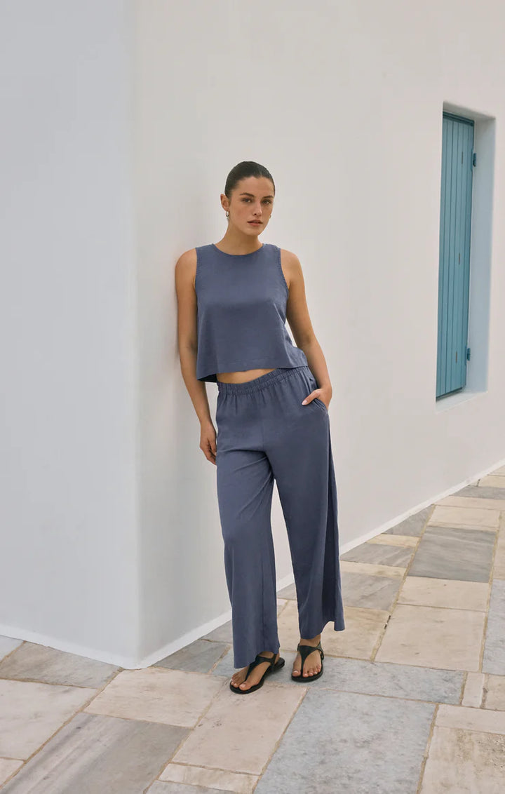 Scout Linen Pant-Vintage Indigo